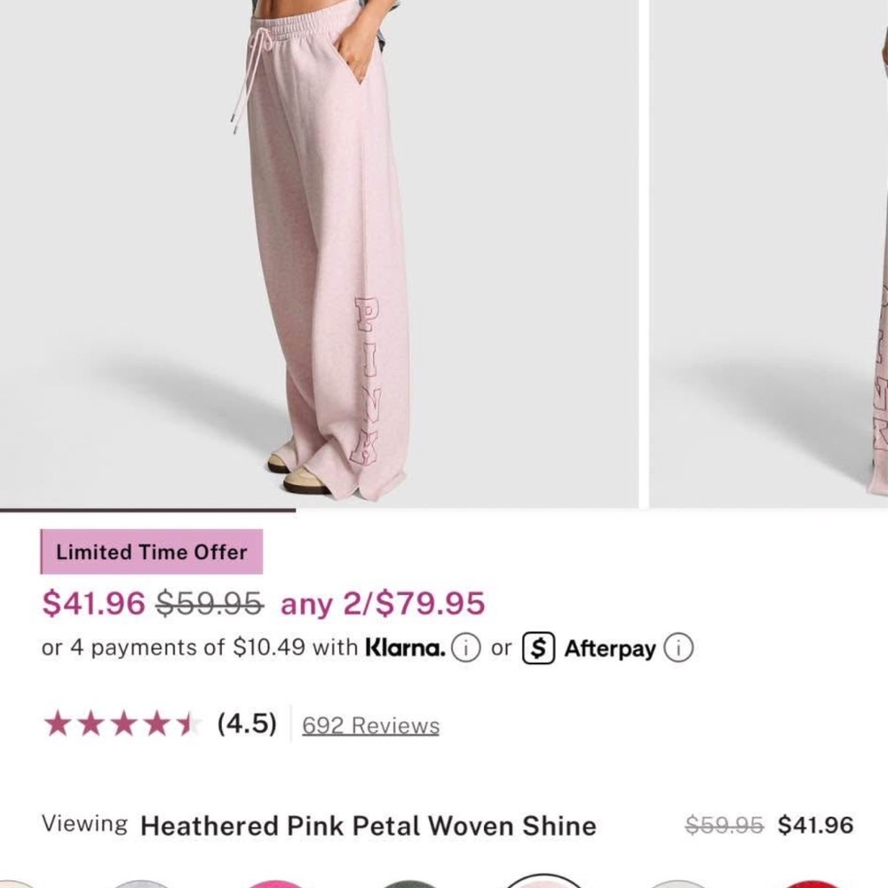 Victoria's Secret Heathered Pink Pants